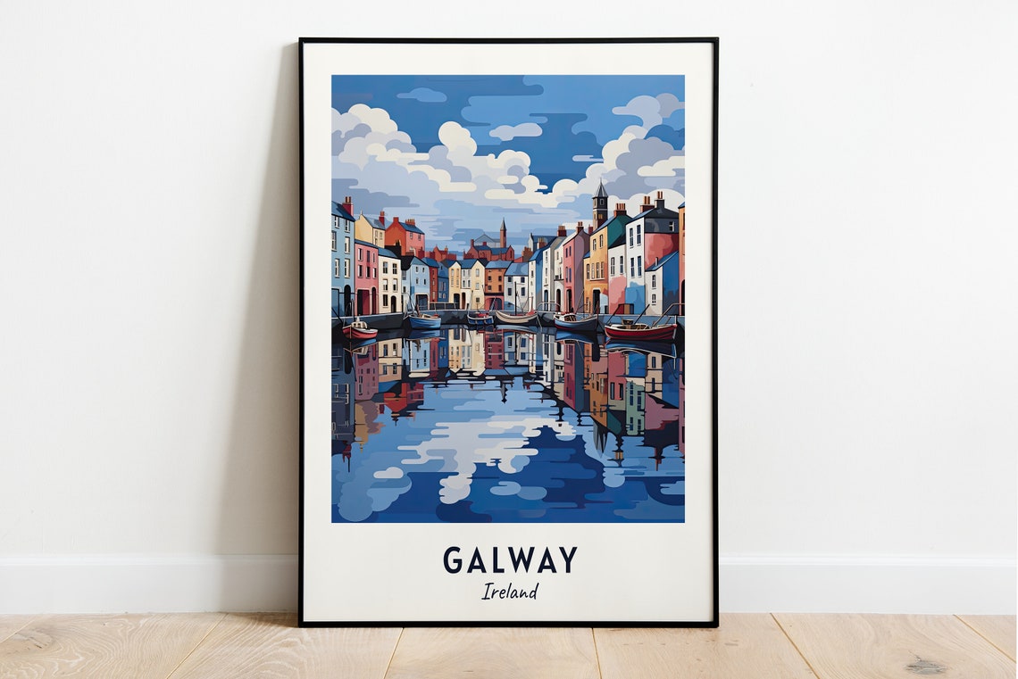 Galway Ireland Travel Gift City Poster