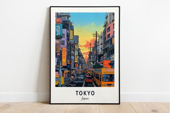 Tokyo Travel Poster, Japan City Wall Art