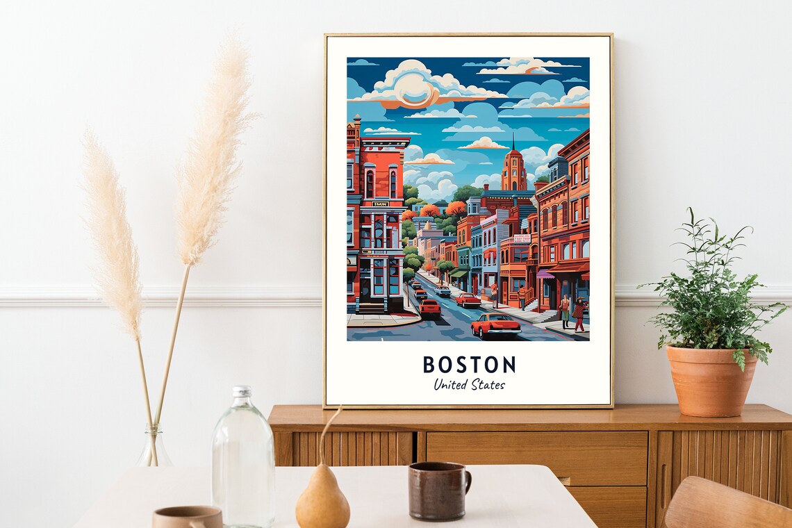 Boston Travel Poster, United States City Print - Image 2