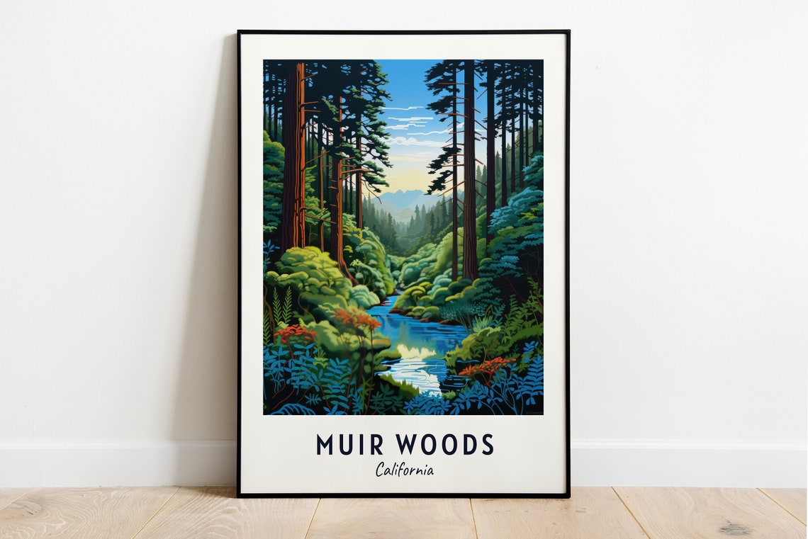 Muir Woods California Travel Print Wall Art Muir Woods California City Print Muir Woods California Travel Gift Muir Woods Wall Art