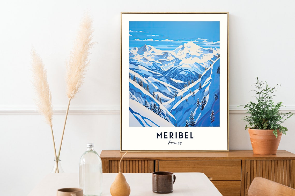 Meribel France Travel Print Wall Art Meribel France City Print Meribel France Travel Gift Meribel France Poster - Image 2