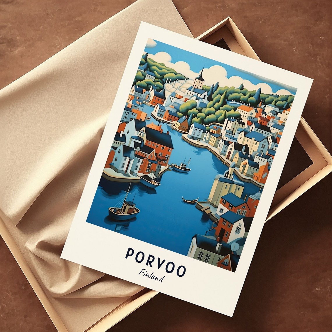 Porvoo Old Town Travel Print Wall Art Porvoo Finland City Print Porvoo Old Town Travel Gift Porvoo Old Town Poster - Image 3