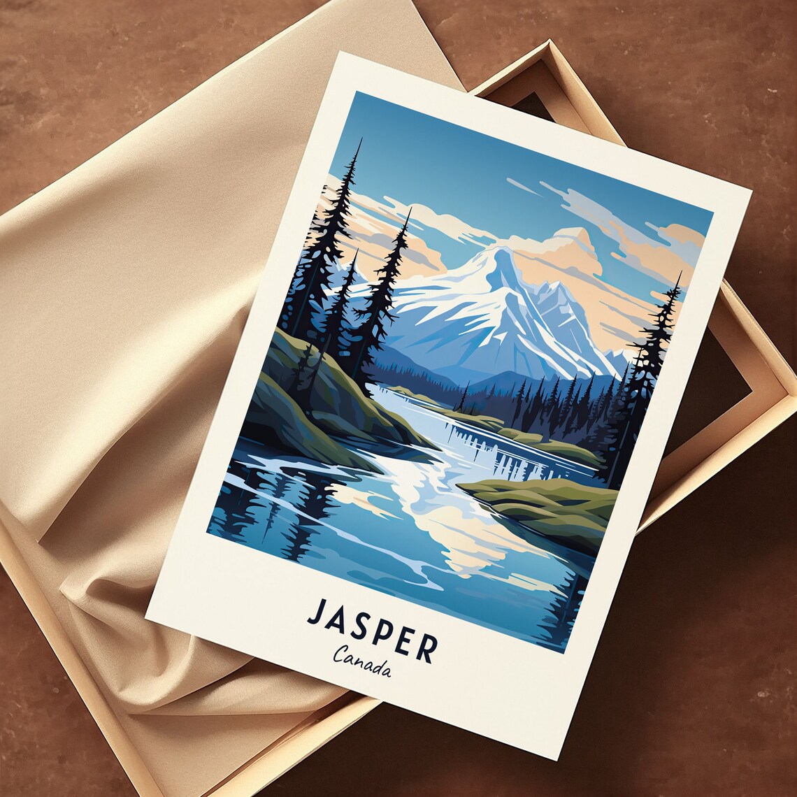 Jasper City Travel Poster, Jasper Canada Art Print - Image 3