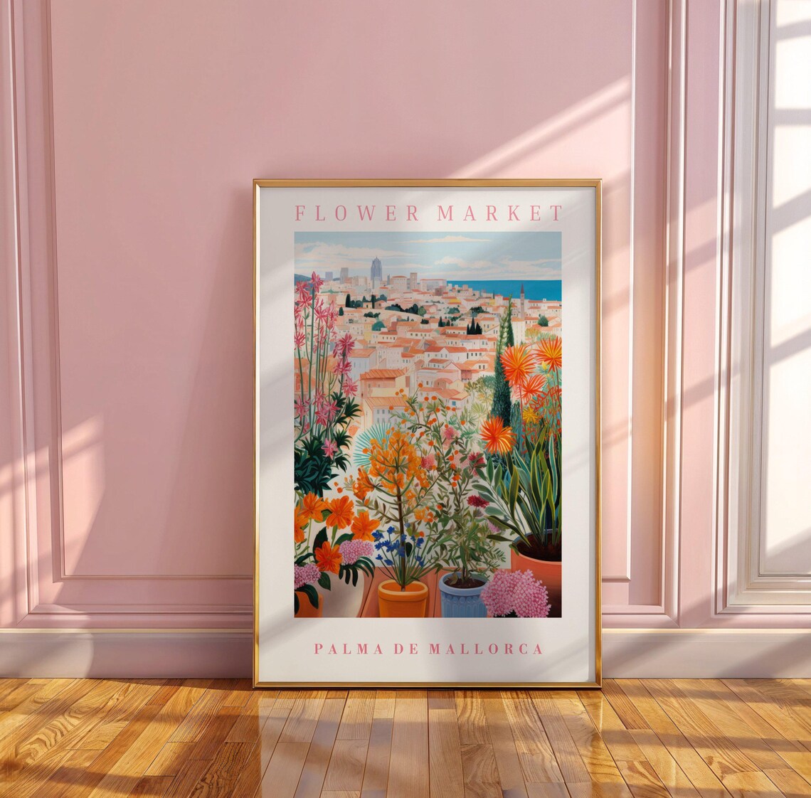 Palma De Mallorca Flower Market Travel Poster - Image 3