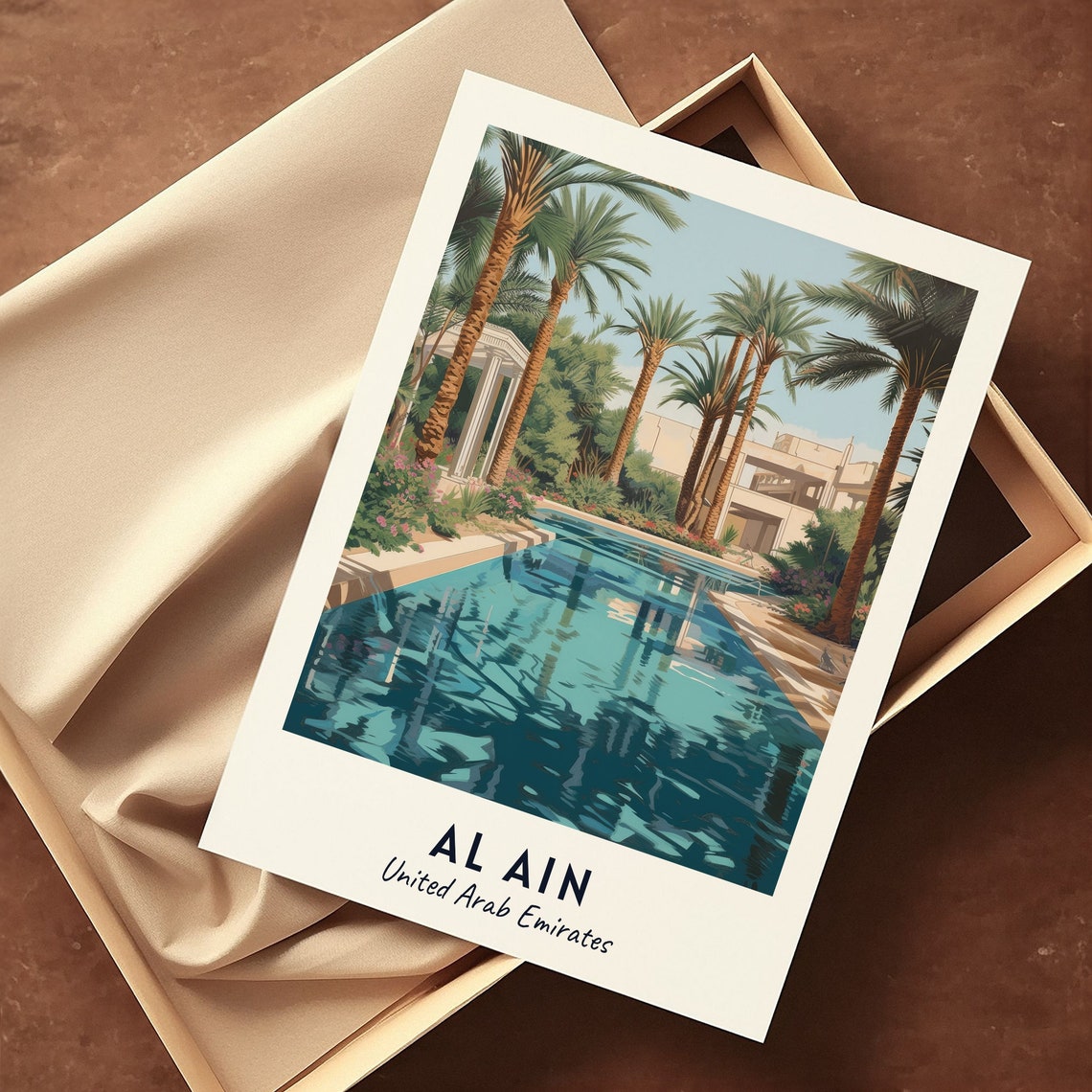 Al Ain Oasis Travel Print Wall Art Al Ain United Arab Emirates City Print Al Ain Oasis Travel Gift Al Ain Oasis Poster Travel Gift - Image 3