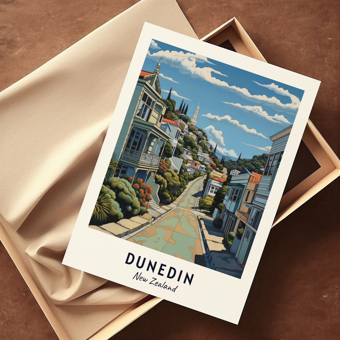 Baldwin Street Worlds Steepest Street Travel Print Wall Art Dunedin New Zealand City Print Travel Gift - Image 3