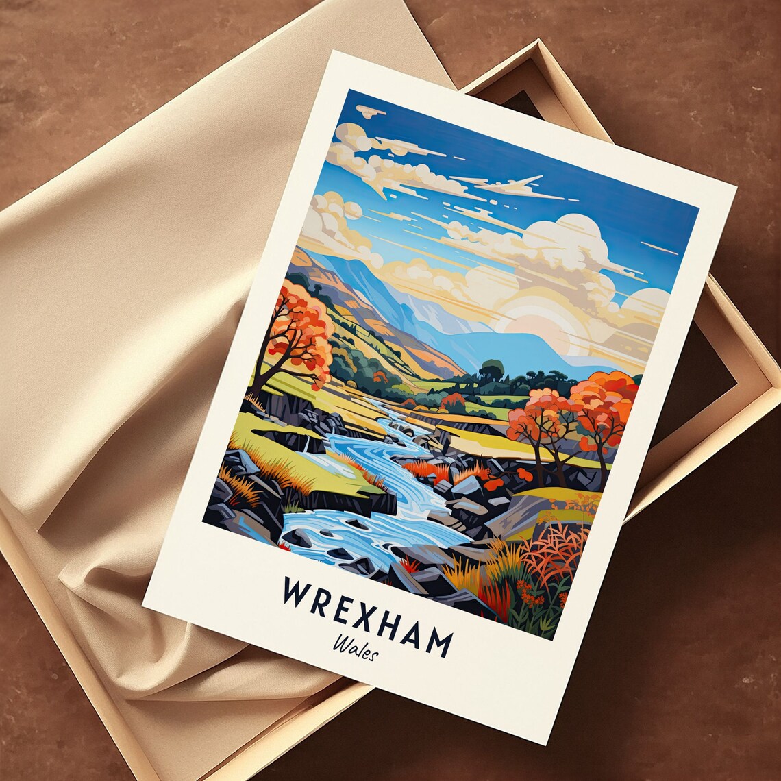 Wrexham Wales Travel Poster, City Wall Art - Image 3