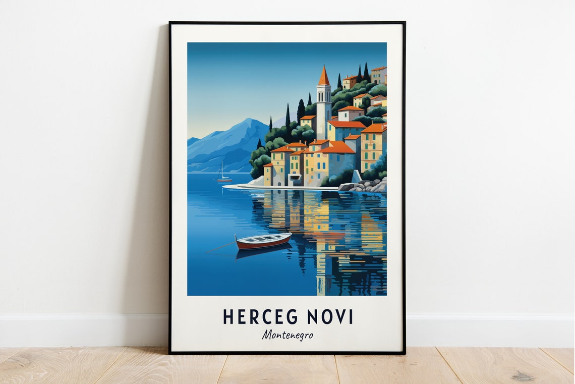 Herceg Novi Travel Print Wall Art Herceg Novi Montenegro City Print Herceg Novi Travel Gift Herceg Novi City Poster