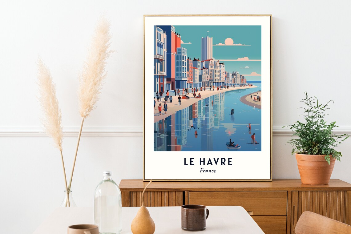 Le Havre Travel Poster, France City Print - Image 2