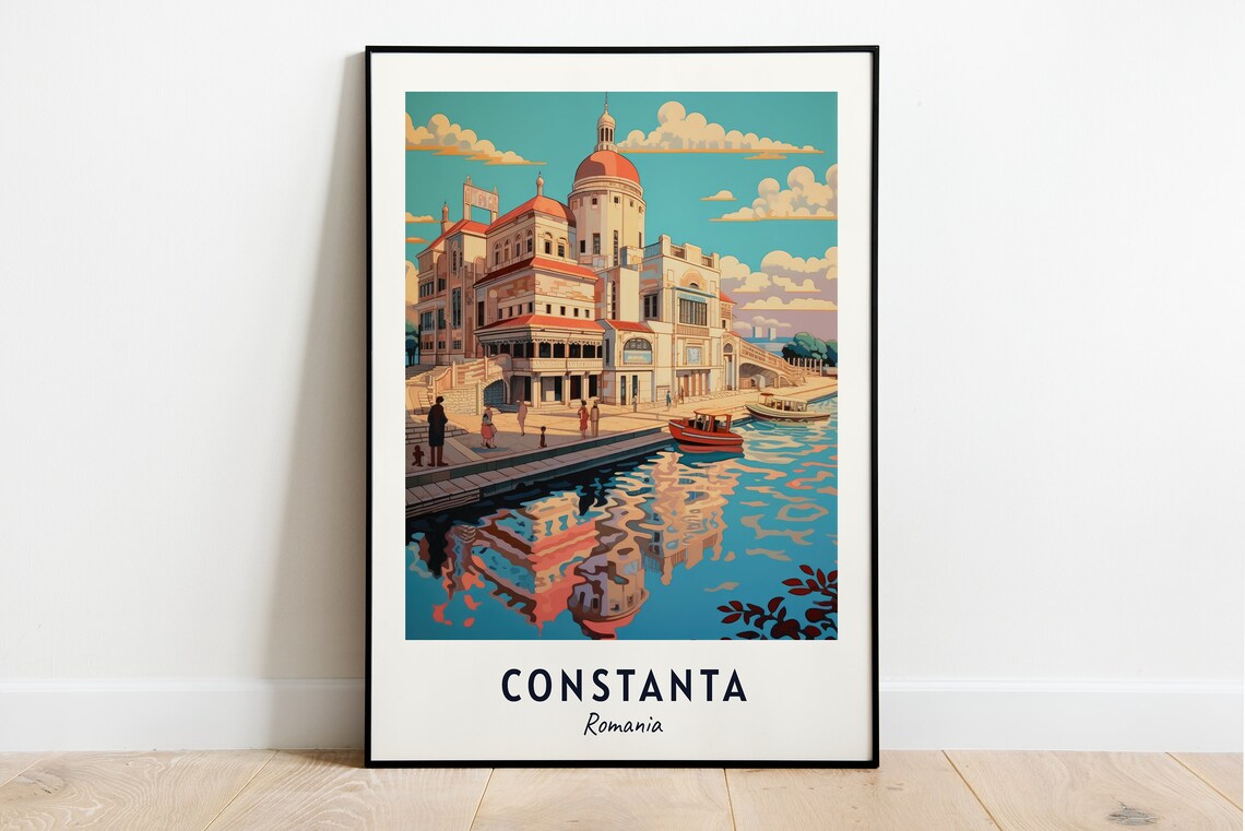 Constanta Casino Travel Poster, Constanta Romania
