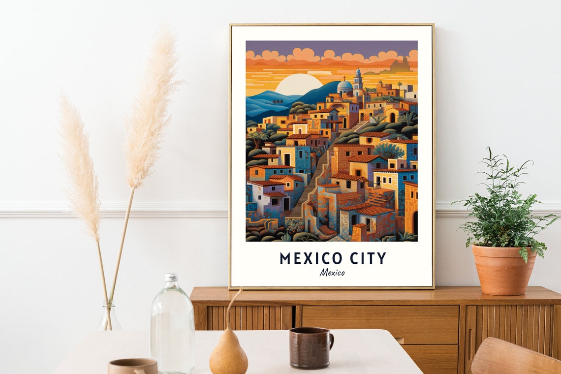 Mexico City Travel Print Wall Art Mexico City Mexico City Print Mexico City Travel Gift Mexico City City Poster - Image 2