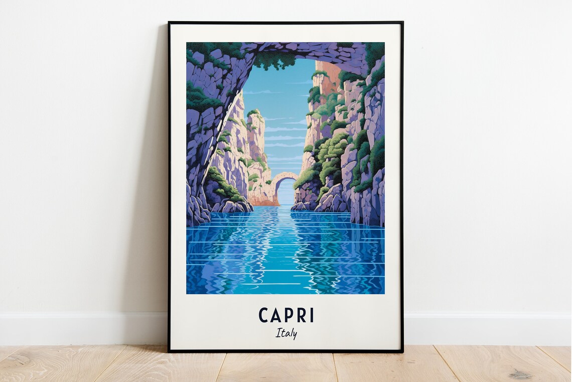 Capri Travel Print, Capri Italy City Poster