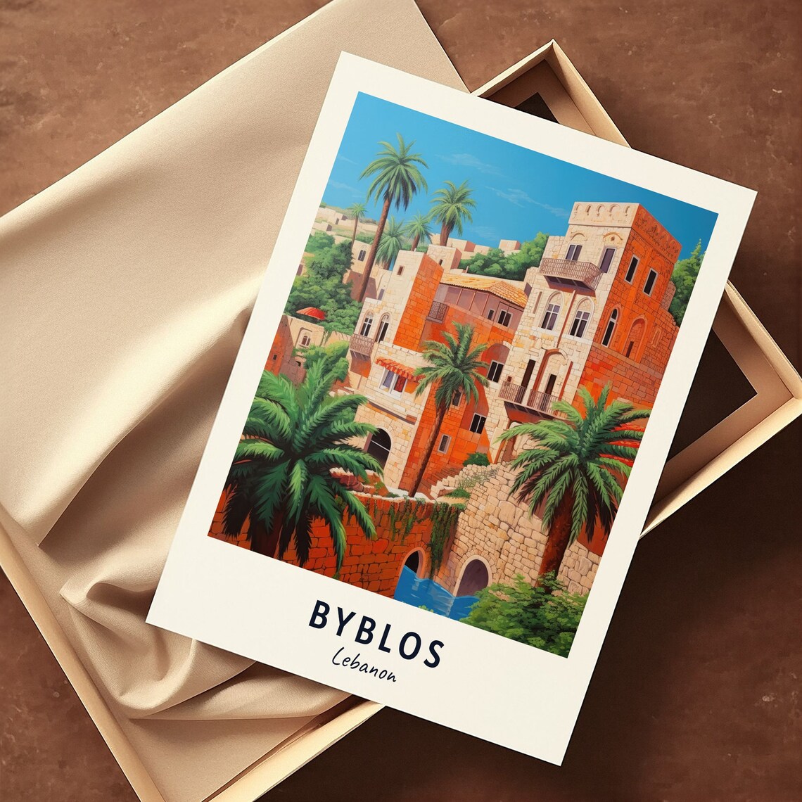Byblos Old Town Travel Poster, Lebanon City Print - Image 3