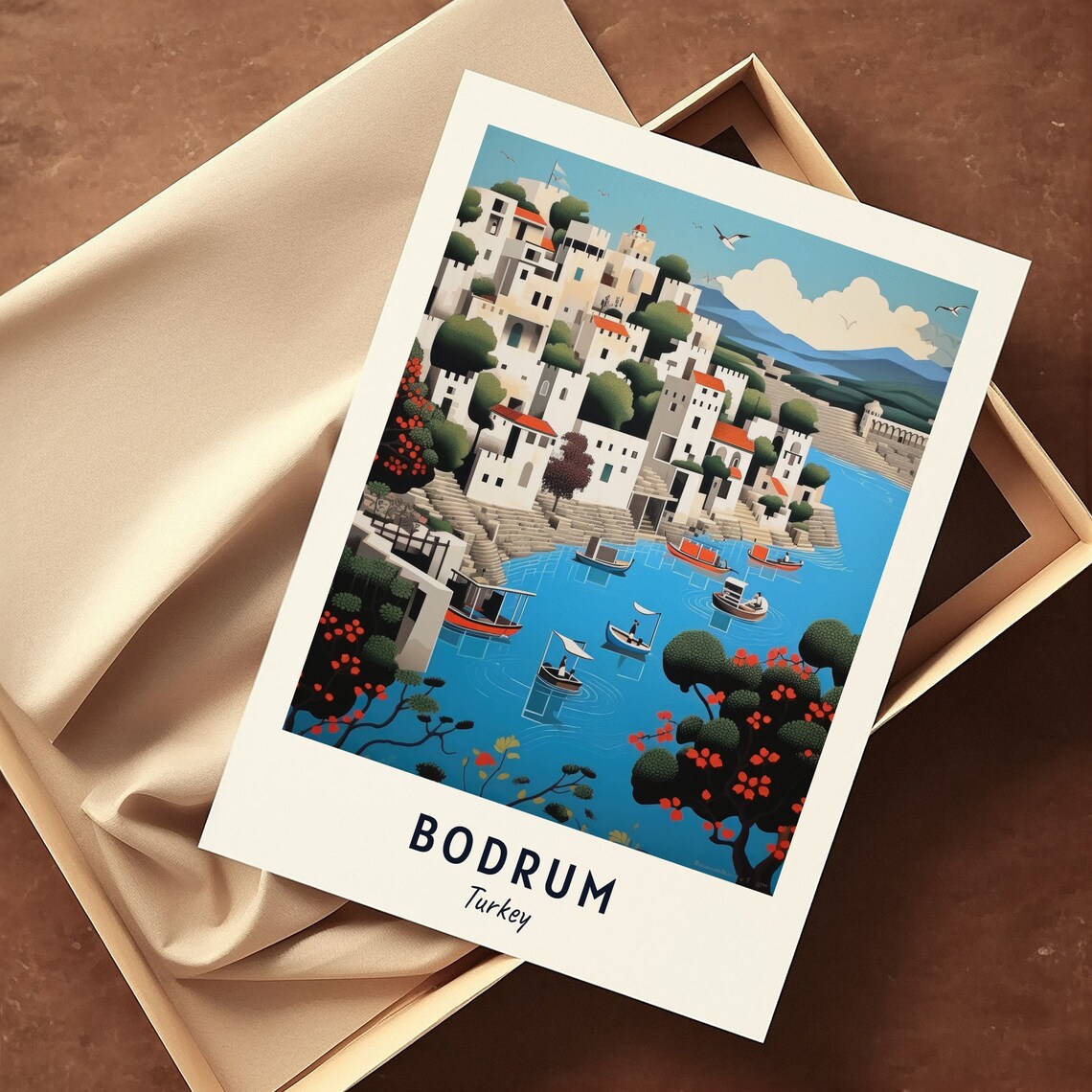 Bodrum Castle Travel Poster, Bodrum Turkey City - Image 3