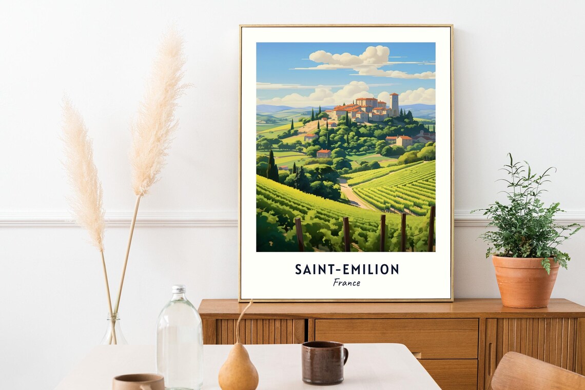 Saint Emilion Travel Poster, France City Wall Art - Image 2
