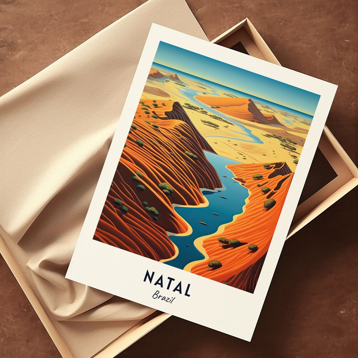 Genipabu Sand Dunes Travel Poster, Natal Brazil - Image 3