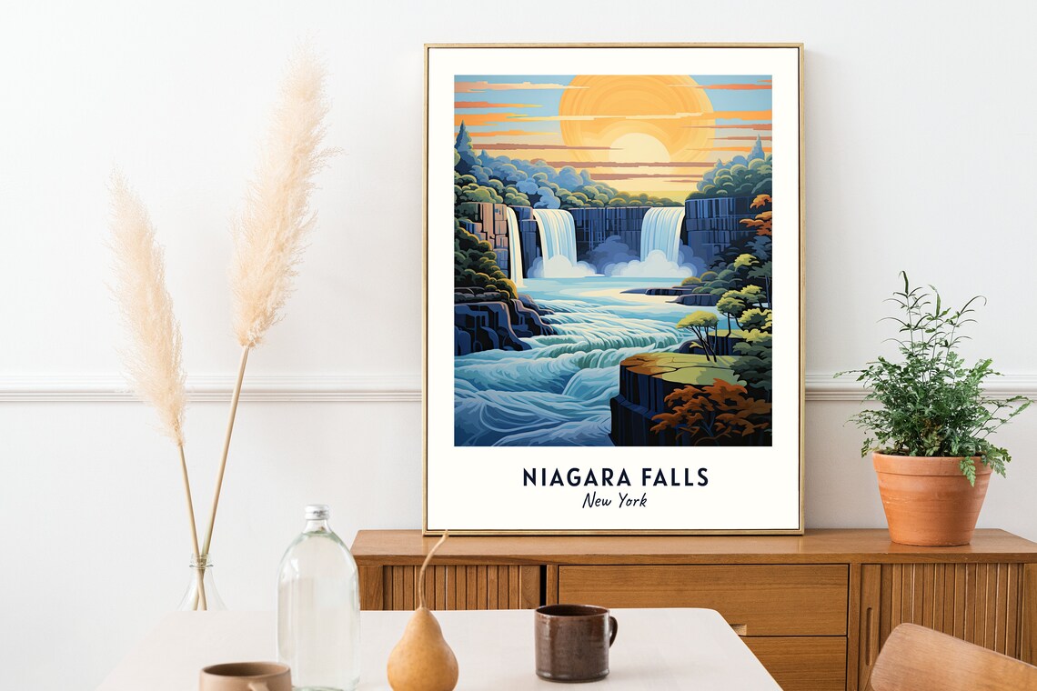 Niagara Falls New York Travel Poster, Travel Gift - Image 2