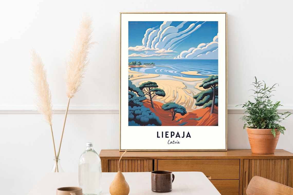 Liepaja Beach Travel Print Wall Art Liepaja Latvia City Print Liepaja Beach Travel Gift Liepaja Beach Poster - Image 2