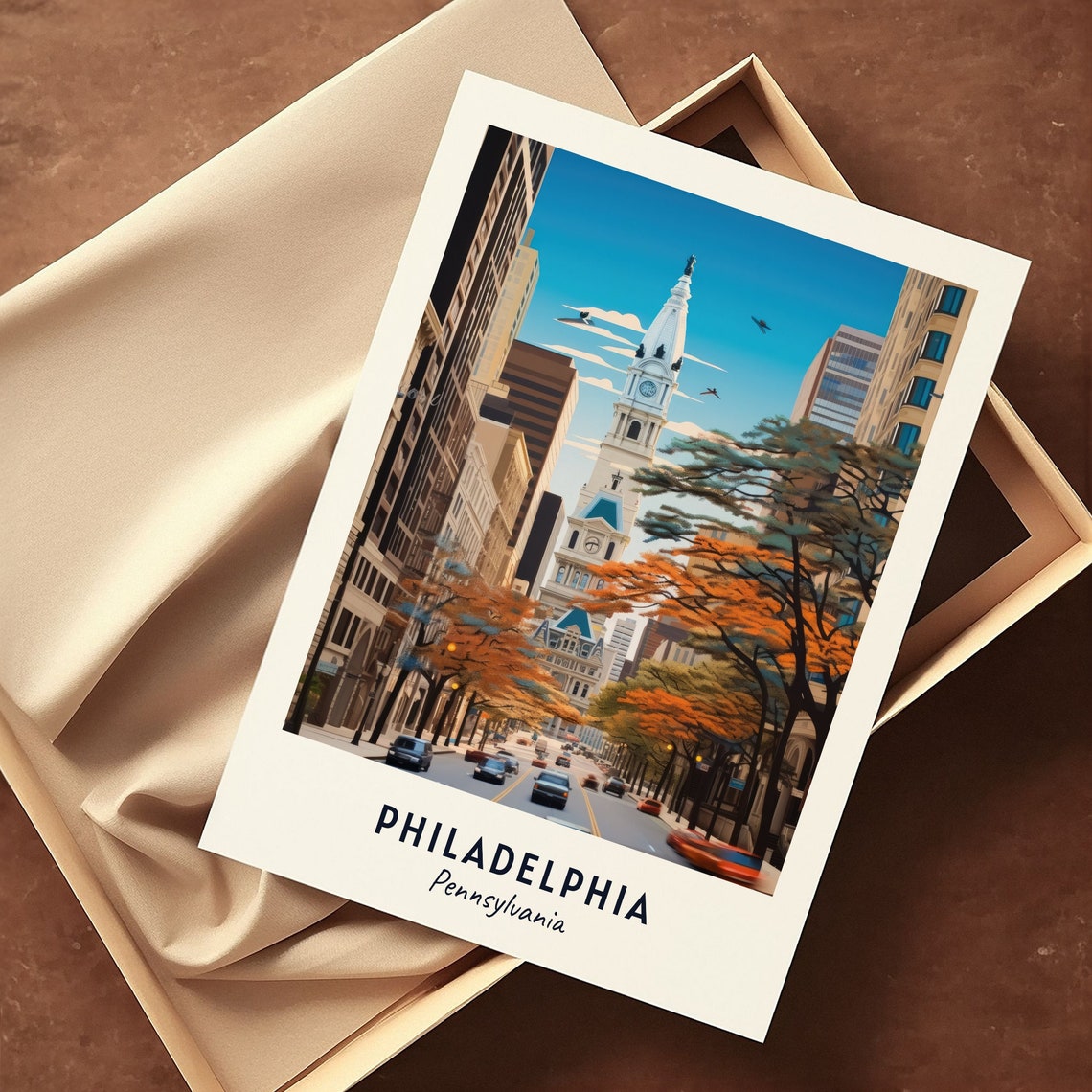 Philadelphia Travel Print Wall Art Philadelphia Pennsylvania City Print Philadelphia Travel Gift Philadelphia City Poster Travel Gift - Image 3
