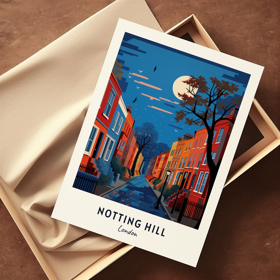 Notting Hill London Travel Print Wall Art Notting Hill London City Print Notting Hill London Travel Gift Notting Hill London Poster - Image 3