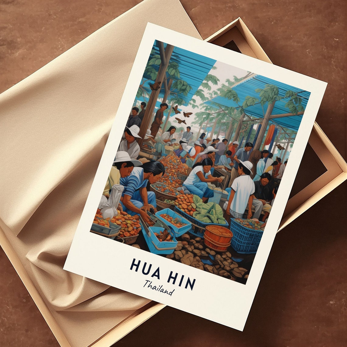 Cicada Market Travel Print Wall Art Hua Hin Thailand City Print Cicada Market Travel Gift Cicada Market Poster - Image 3