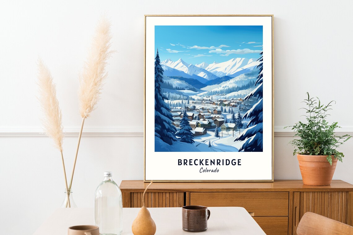 Breckenridge Ski Resort Travel Poster, Colorado - Image 2