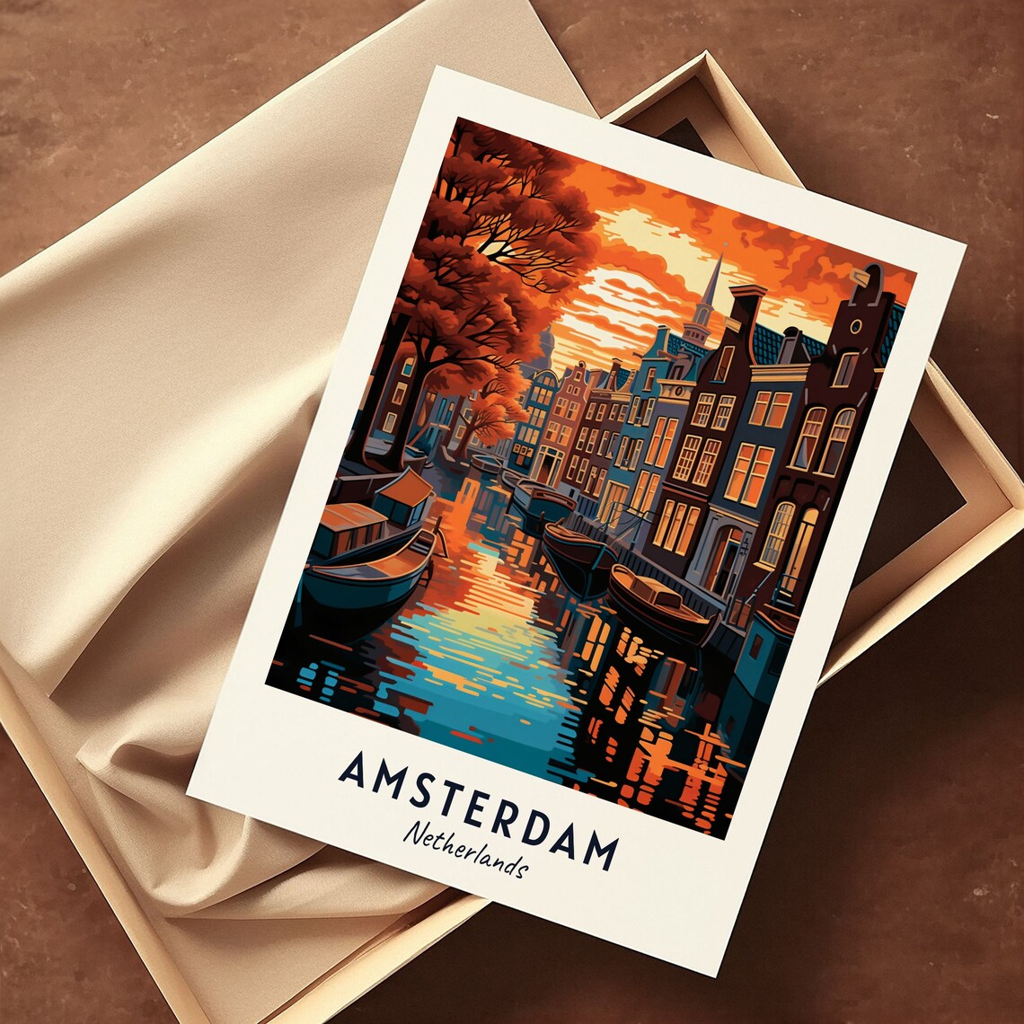 Amsterdam Travel Gift City Poster Print - Image 3