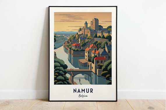 Namur Citadel Travel Poster, Namur Belgium