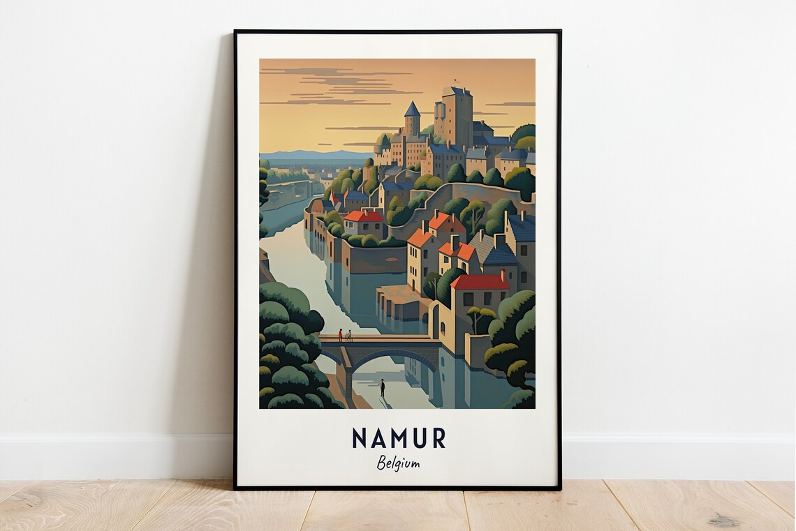 Namur Citadel Travel Poster, Namur Belgium