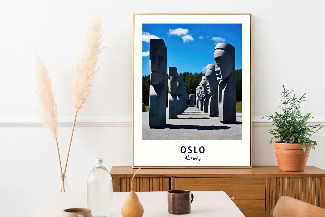 Vigeland Sculpture Park Travel Print Wall Art Oslo Norway City Print Vigeland Sculpture Park Travel Gift Vigeland Sculpture Park Poster - Image 2