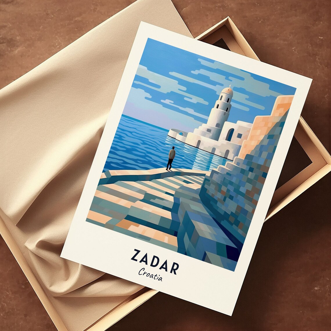 Sea Organ Zadar Croatia Travel Poster, City Print - Image 3