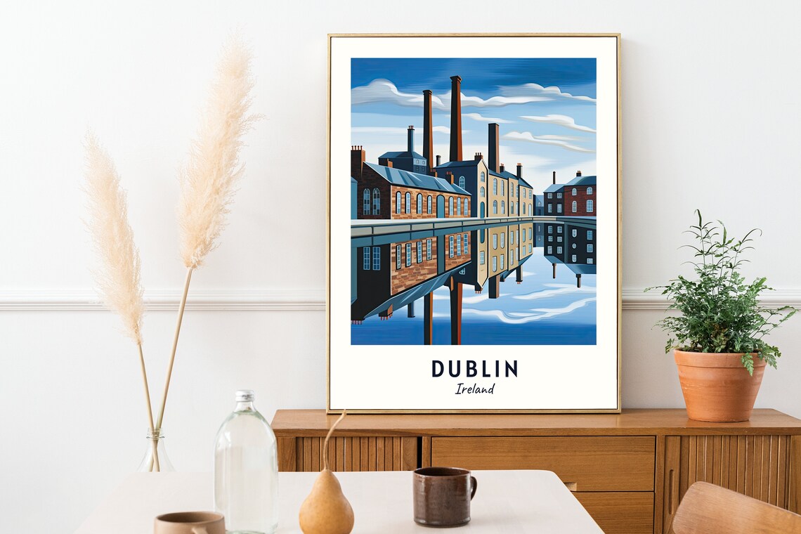 Dublin Ireland Travel Poster, City Print - Image 2