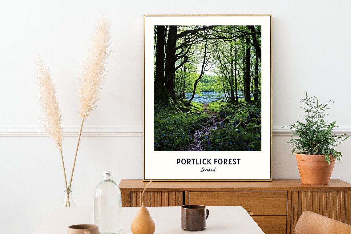 Portlick Forest Dublin Ireland Travel Poster - Image 2