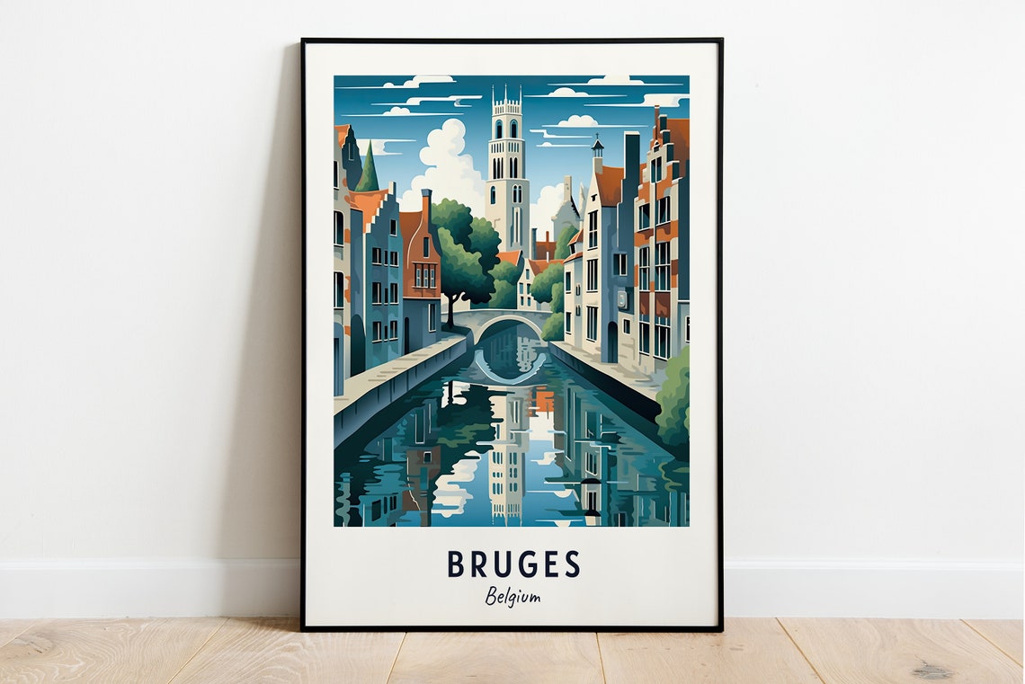 Belfry Of Bruges Travel Print Wall Art Bruges Belgium City Print Belfry Of Bruges Travel Gift Belfry Of Bruges Poster