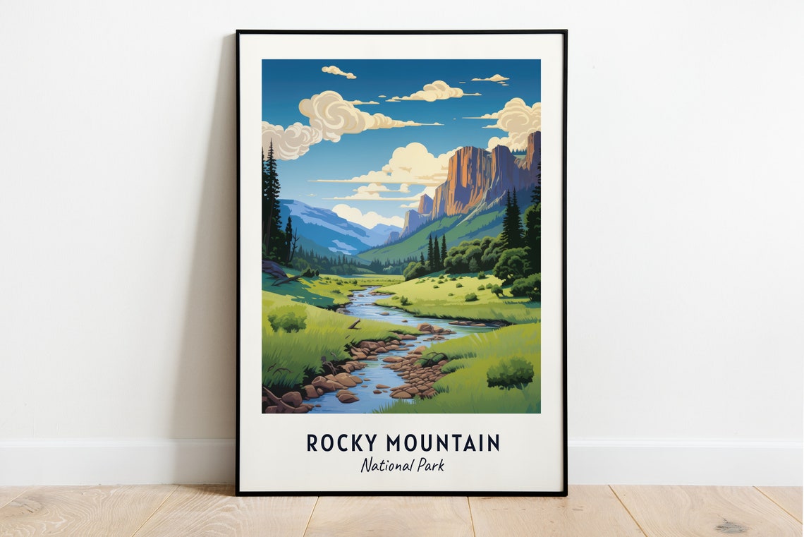 Rocky Mountain National Park Travel Print Wall Art Rocky Mountain National Park City Print Rocky Mountain National Park Travel Gift