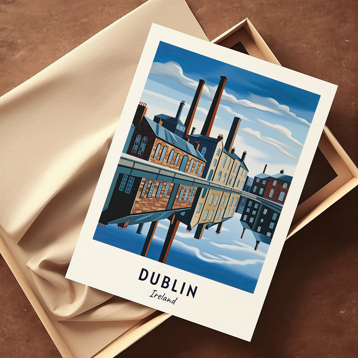 Dublin Ireland Travel Poster, City Print - Image 3