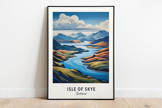 Isle of Skye Highland Lochs and Rugged Hills in Scotland Poster