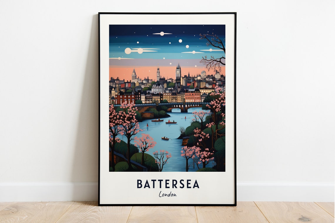 Battersea London Travel Print Wall Art Battersea London City Print Battersea London Travel Gift Battersea London Poster Travel Gift