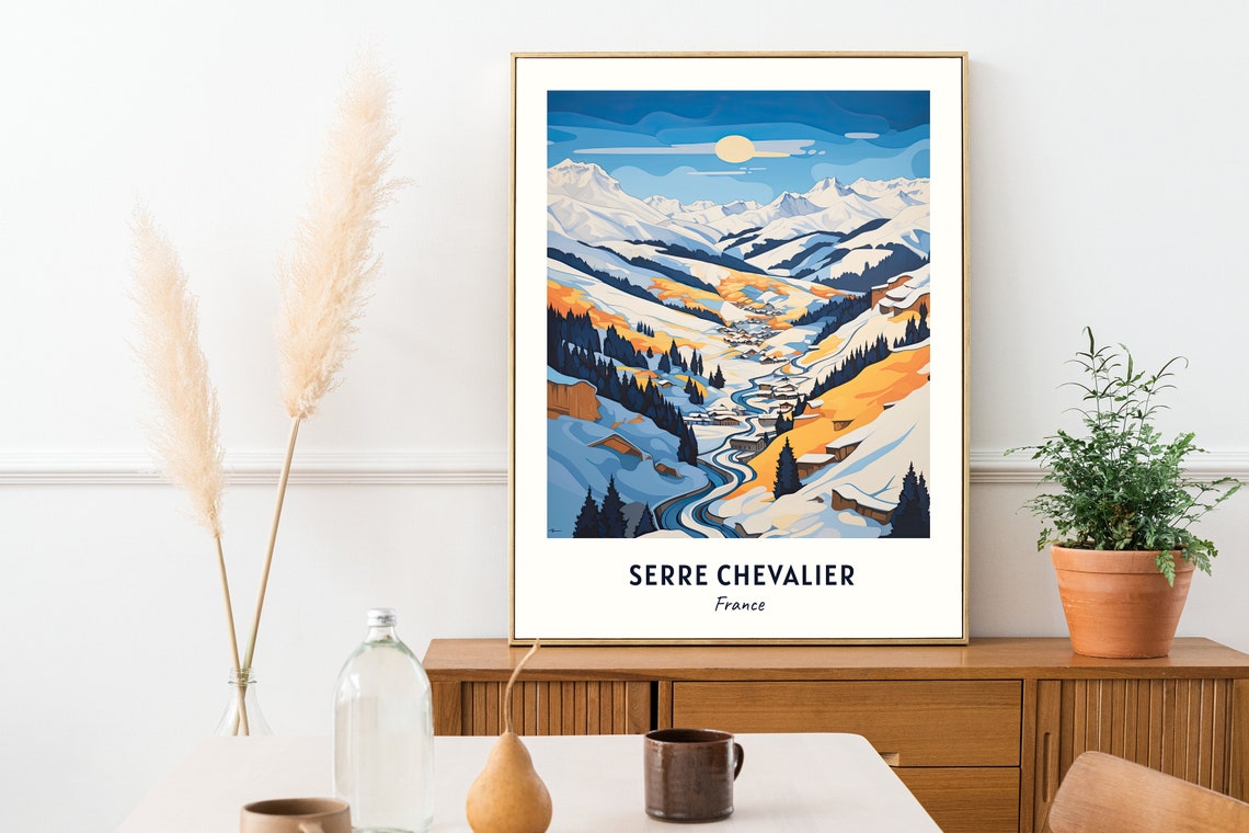 Serre Chevalier France Travel Print Wall Art Serre Chevalier France City Print Serre Chevalier France Travel Gift Serre Chevalier - Image 2