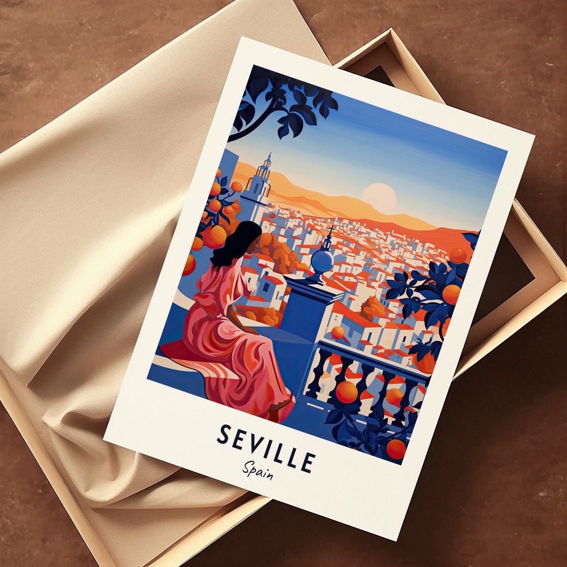 Seville Spain Travel Print Wall Art Seville Spain City Print Seville Spain Travel Gift Seville Spain Poster - Image 3