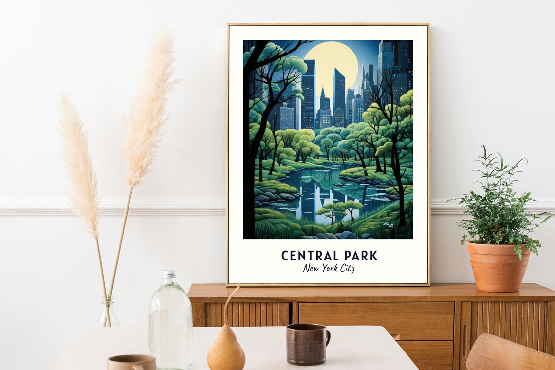 Central Park Travel Print Wall Art Central Park New York City City Print Central Park Travel Gift Central Park City Poster Travel Gift - Image 2