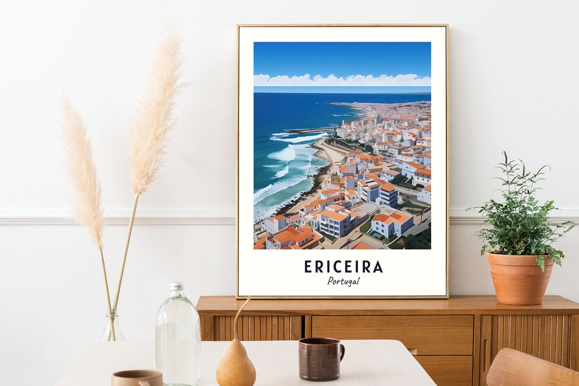 Ericeira Travel Print Wall Art Ericeira Portugal City Print Ericeira Travel Gift Ericeira City Poster Travel Gift - Image 2