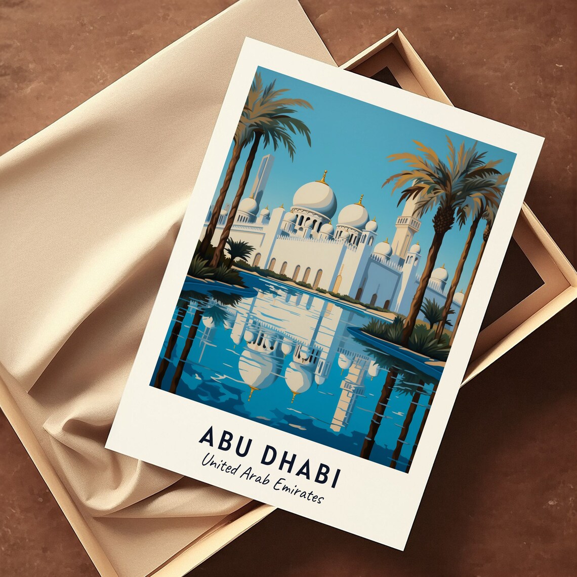 Abu Dhabi United Arab Emirates Travel Poster - Image 3