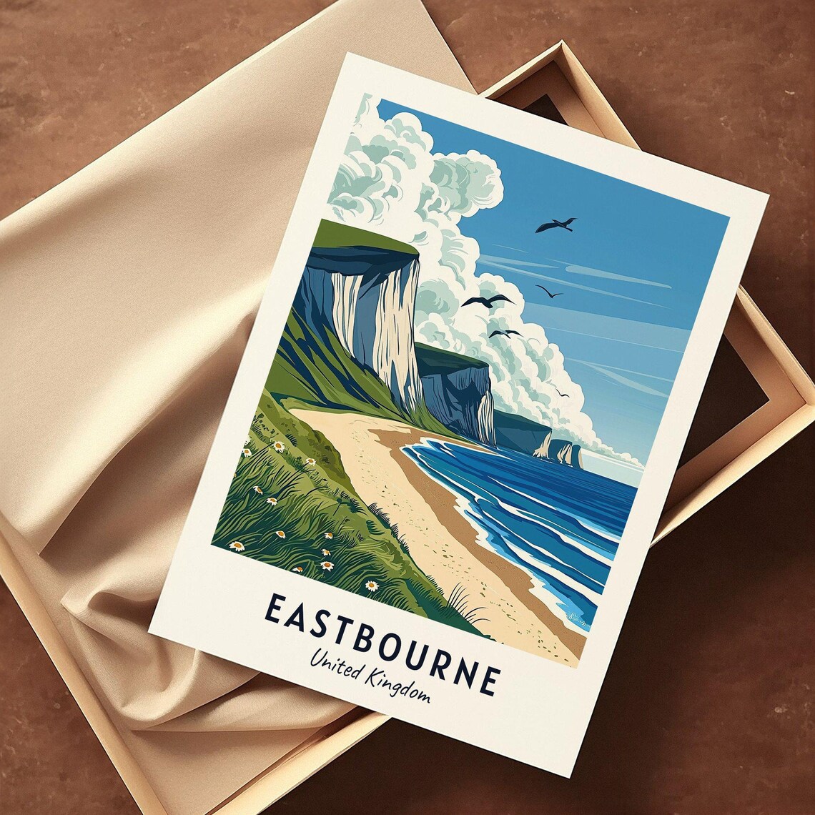 Eastbourne Travel Poster, United Kingdom City Print