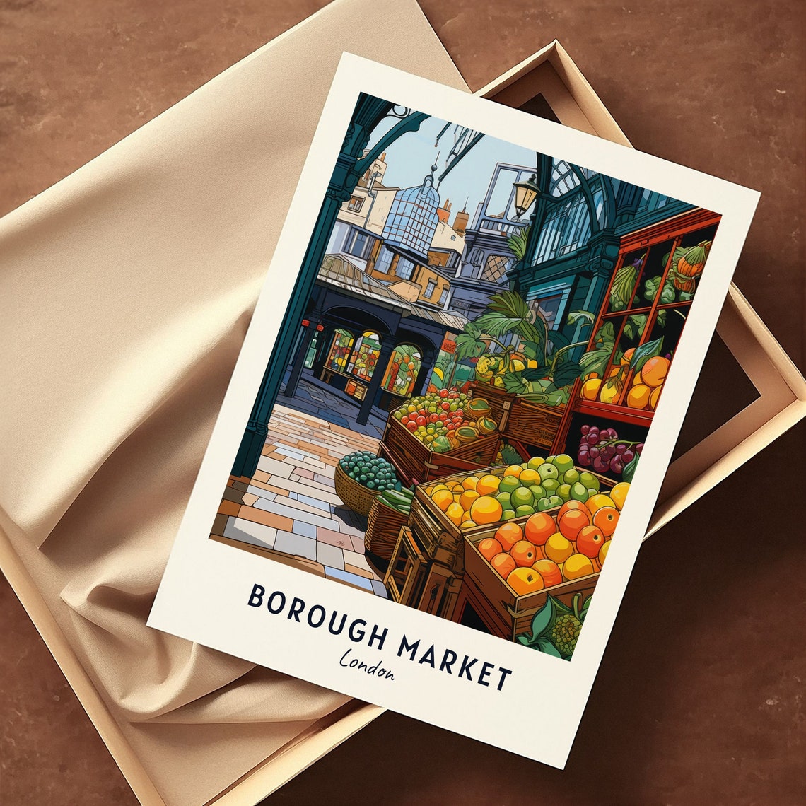 Borough Market London Travel Print Wall Art Borough Market London City Print Borough Market London Travel Gift Borough Market - Image 3