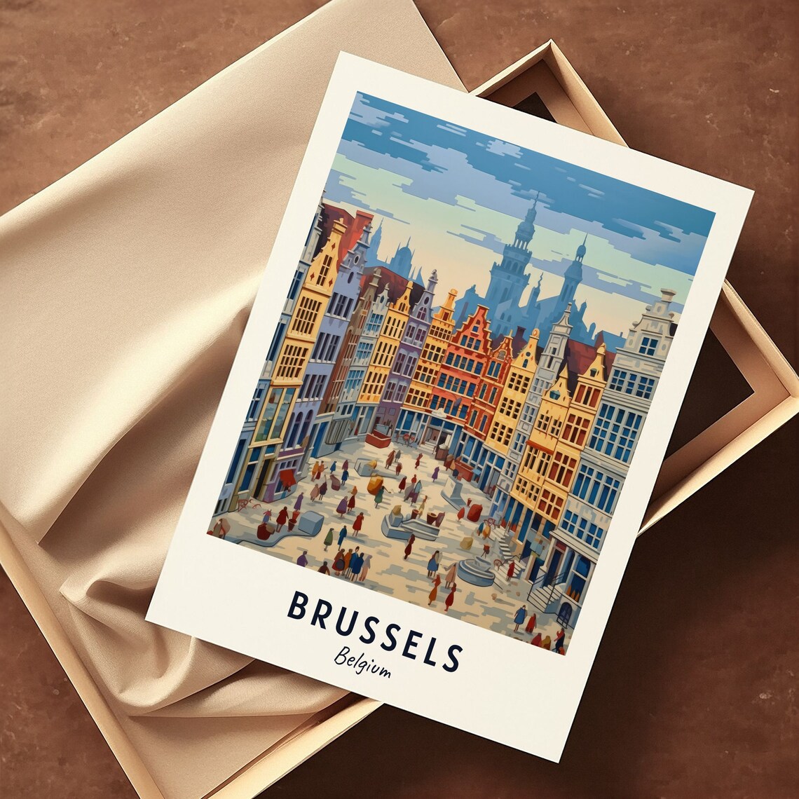 Brussels Belgium Travel Poster, City Travel Gift - Image 3