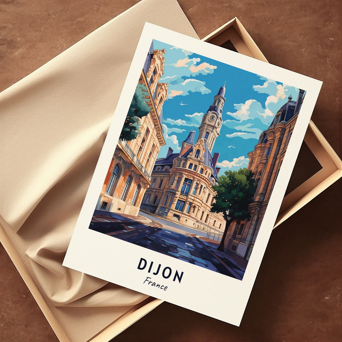 Dijon Travel Print Wall Art Dijon France City Print Dijon Travel Gift Dijon City Poster Travel Gift Wedding Gift - Image 3