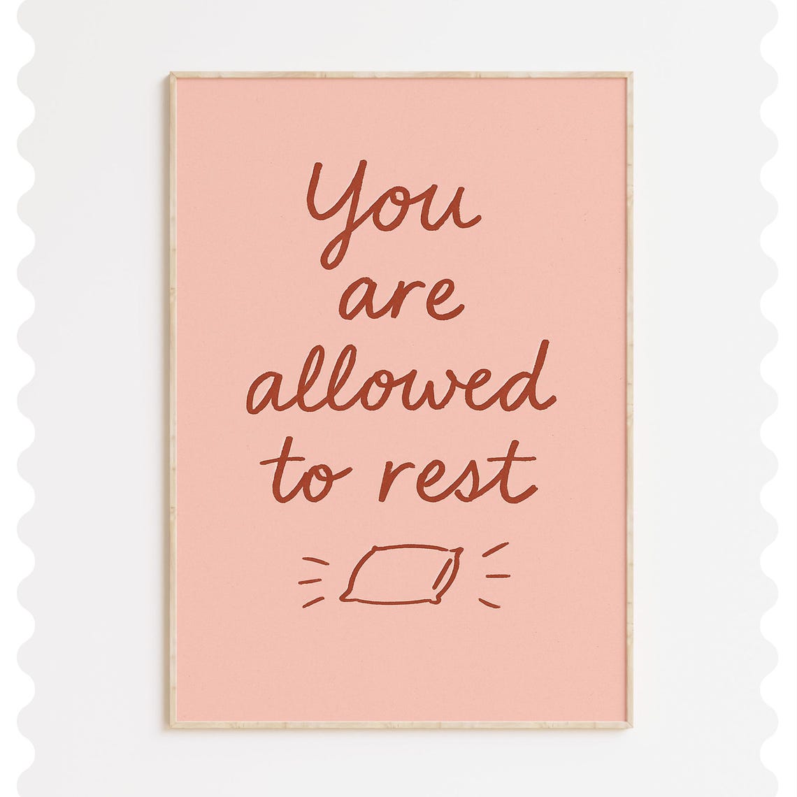 You Are Allowed To Rest Print Minimalist Christian Wall Art