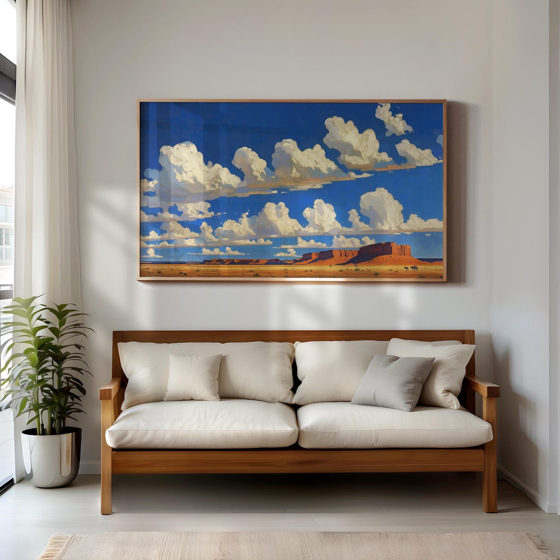 Desert Clouds Landscape Painting Samsung Frame Tv Art