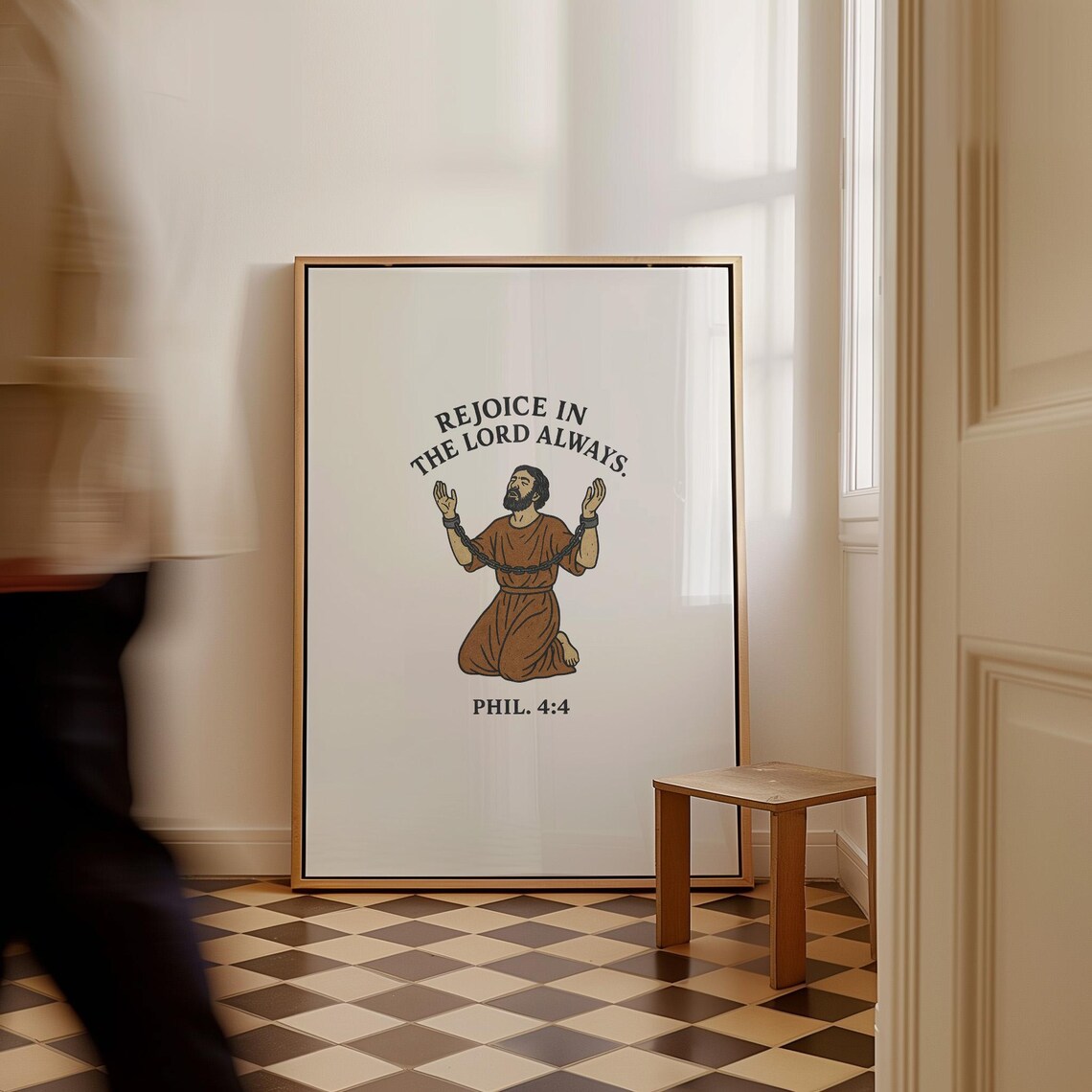 Rejoice In The Lord Print Christian Bible Verse Wall Art